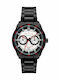 Breeze Mantrix Men's Watch 44mm Chronograph Battery with Black Metal Bracelet