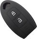 Silicone Car Key Cover Case with 3 Buttons for Nissan / Suzuki Black