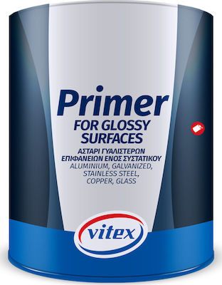 Vitex Primer for Glossy Surfaces Αστάρι Γυαλιστερών Επιφανειών Ενός Συστατικού Γκρι Suitable for Aluminum / Non-Ferrous Metals 2.5lt