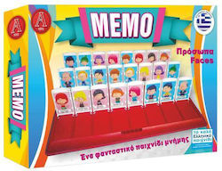 Argy Toys Board Game Memo με Πρόσωπα for 2 Players 5+ Years 0803 (EL)