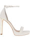 Guess Platform Leather Women's Sandals Eiry with Ankle Strap White with Thin High Heel