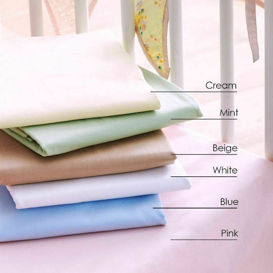 SB Home Delos Baby Sheet Cradle Cotton Blue 80x110cm