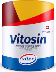 Vitex Vitosin Ακρυλικό Μονωτικό Αστάρι Διαλύτου Λευκό Suitable for Construction Materials / Wood / Masonry 10lt