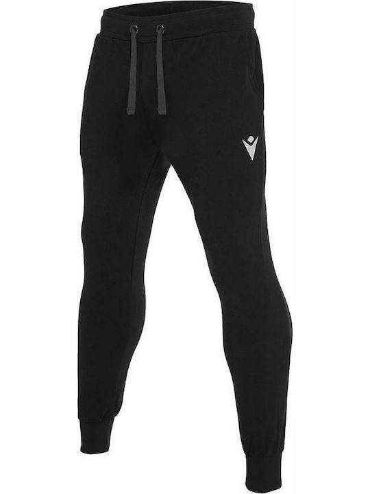 Macron Harp Sweatpants with Elastic Black