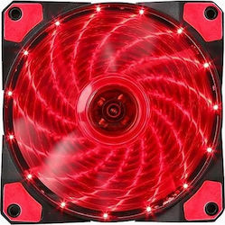 Marvo FN10 120mm 3-Pin / 4-Pin Molex Red Lighting Case Fan Red