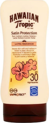 Hawaiian Tropic Satin Protection Ultra Radiance Sun Lotion Rezistentă la apă Crema protectie solara Loțiune pentru Corp SPF30 180ml