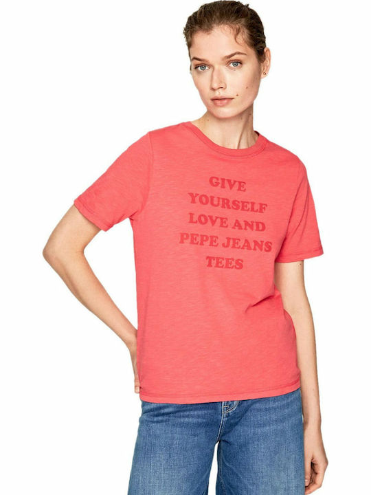 Pepe Jeans Freja Damen T-shirt Fuchsie