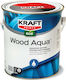 Kraft Ακρυλικό Ριπολίνη Οικολογική Νερού Wood Aqua 0.75lt Λευκό Γυαλιστερό