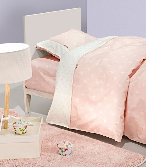 Guy Laroche Heaven Set Baby Bettlaken Für Krippe Baumwolle Rosa 115x170cm 3Stück