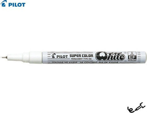 Pilot Super Color Extra Fine Ανεξίτηλοι Μαρκαδόροι Λευκό 0.5mm Σετ 12τμχ