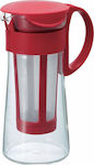 Hario Mizudashi Glass Immersion Brewer 600ml 5 Cups Red MCPN-7R