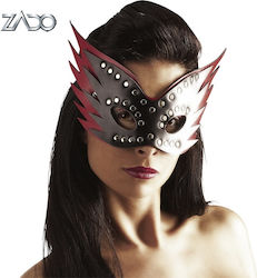 Zado Leather Mask BDSM Mask in Red Color