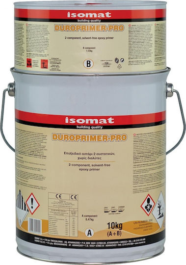 Isomat Duroprimer-Pro Grundierung Epoxid-Grundierung 2 Inhaltsstoffe Lösemittelfrei Off-white Geeignet für Baumaterialien 10kg