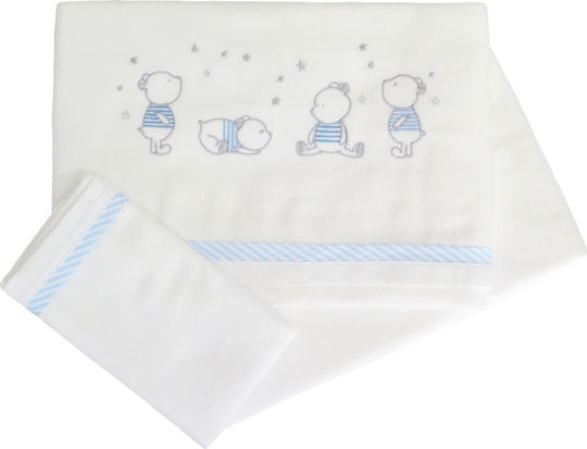 Der Kosmos des Babys Set Bears 0298 Weiß 120x180cm