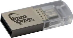 IMRO Imrodrive 16GB USB 2.0 USB-A & micro USB-B Ασημί