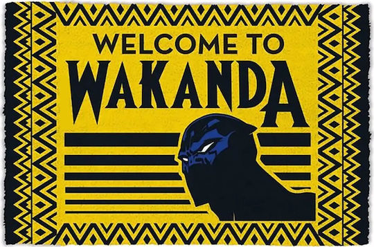 Pyramid International Входен Килим от Кокос Тree Panther Welcome to Wakanda Жълт 40x60см GP85409 Жълти