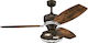 Westinghouse Welford Ceiling Fan 137cm with Light and Remote Control Brown