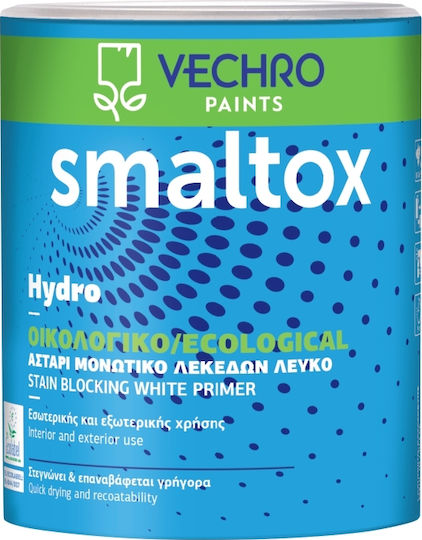 Vechro Smaltox Hydro Eco Οικολογικό Αστάρι Μονωτικό Λεκέδων Λευκό Suitable for Plasterboard / Construction Materials / Masonry 0.75lt