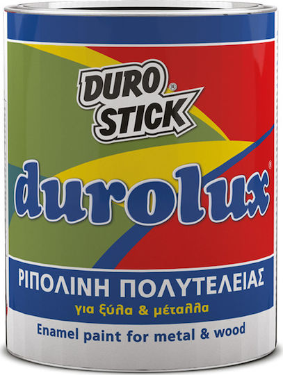 Durostick Ριπολίνη Διαλύτου Durolux 0.375lt Μαύρο Σατινέ