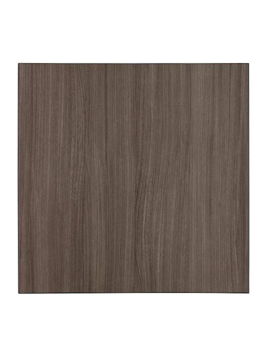HomeMarkt Quadratische Tischoberfläche aus MDF in Grauer Farbe 70x70cm HM8438.01