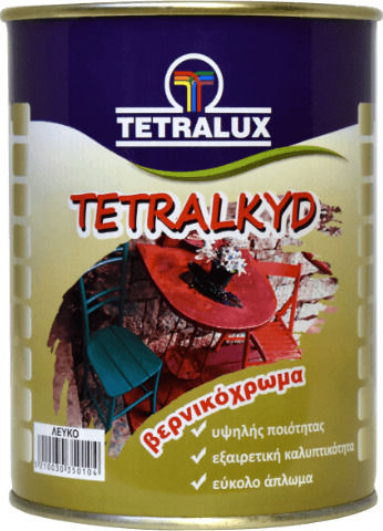 Tetralux Ριπολίνη Διαλύτου Tetralkyd 0.18lt Λευκό Γυαλιστερό