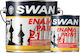 Swan Varnish Colour Solvent Enamel Paint 2in1 0.75lt Red
