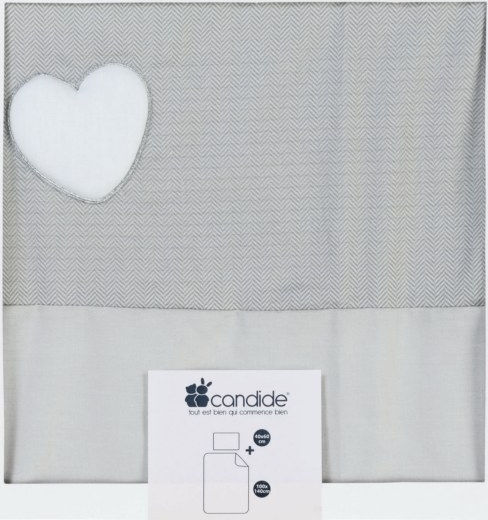 Candide The Original Graue Baby Bettlaken 95x160cm Candide The Original Graue Baby Bettlaken 95x160cm