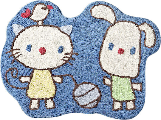 Nima Peekaboo Trolleto 01 Kids Rug Cotton Albastru deschis 50x80cm