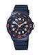 Q&Q Men's Watch 42mm Battery with Blue Rubber Strap