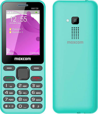 MaxCom MM139 Dual SIM Mobile Phone with Buttons Mint