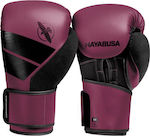 Hayabusa S4 Synthetic Leather Boxing Competition Gloves Red Wine