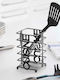 Homestyle Kitchen Cutlery Drainer Metallic Black 10x10x17cm
