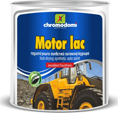 Χρωμοδομή Βερνικόχρωμα Διαλύτου Motor Lac 0.75lt Μαύρο Ματ