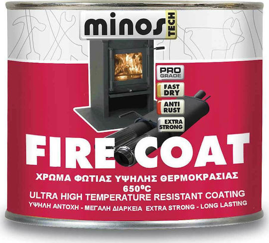 Mercola Цвят на лака Висока температура Разтворимо Fire Coat 650⁰C 0.2лт Черно