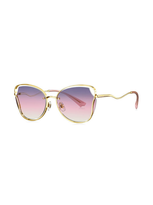 Bolon Women's Sunglasses with Gold Metal Frame ...