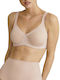 Modern Soft Cotton Minimizer Minimizer Bra without Padding Underwire Beige