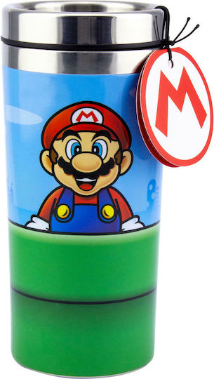 Paladone Super Mario Bros Ποτήρι Θερμός Ανοξείδωτο 450ml Πολύχρωμο