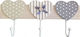 Etoile Wall Hanger Wooden 3 Hooks Multicolour 28x4x14cm