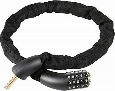 100cm Motorcycle Anti Theft Chain with Lock in Black 673318