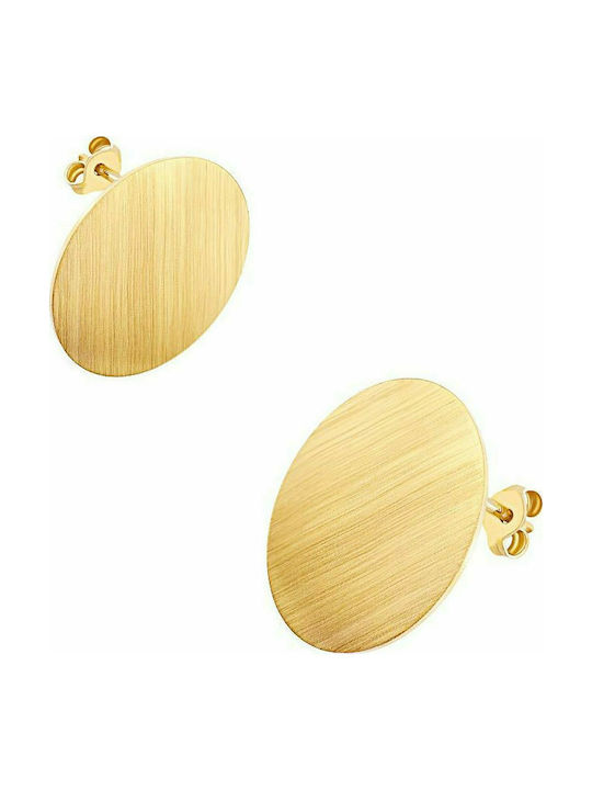 Silver earrings "Dazzling Disk #2" gold plated