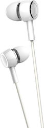 Usams EP-12 În ureche Handsfree cu Mufă 3.5mm Alb
