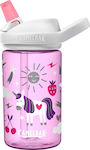 Camelbak Eddy KIds Sticlă pentru Copii Unicorn Plastic cu Pai Roz 400ml