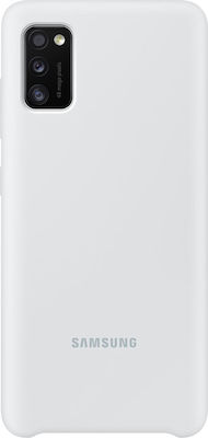 Samsung Silicone Cover Umschlag Rückseite Silikon Weiß (Galaxy A41) EF-PA415TWEGEU