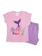 Nina Club Kids Nightwear Summer Pink Mermaid Squad