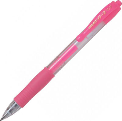 Pilot G-2 Pen Gel 0.7mm with Pink Ink Neon Pink