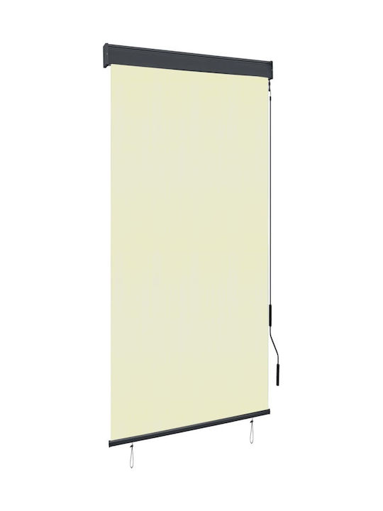vidaXL Seitenrolloschatten Terrasse Cream 8x2.5m