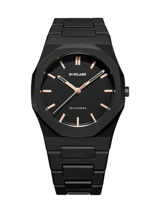 D1 Milano Polycarbon Watch with Black Rubber Strap