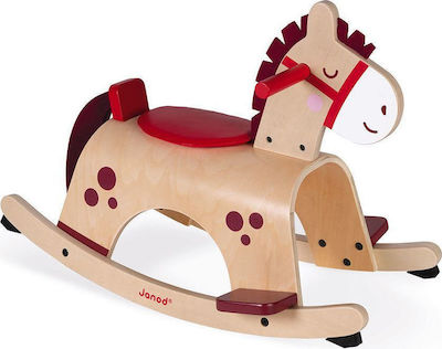 Janod wooden Rocking Toy Horse for 12++ months Beige