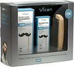 Vican To Beard Or Not To Beard Beard & Hair Shampoo Spicy 200ml, Beard Oil Spicy 30ml & Beard Brush