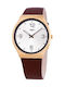 Swatch Skin Suit Watch Battery with Red Leather Strap